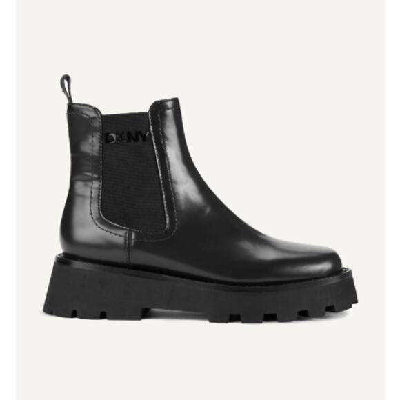 DKNY Womens Senni Black Block Heel Chelsea Boots Shoes size 10 new black - Picture 1 of 10